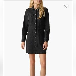 Faherty Michelle Long Sleeve Denim Mini Shirtdress